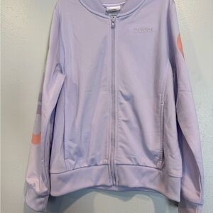 Adidas Purple Zip-Up Jacket with Long Sleeves